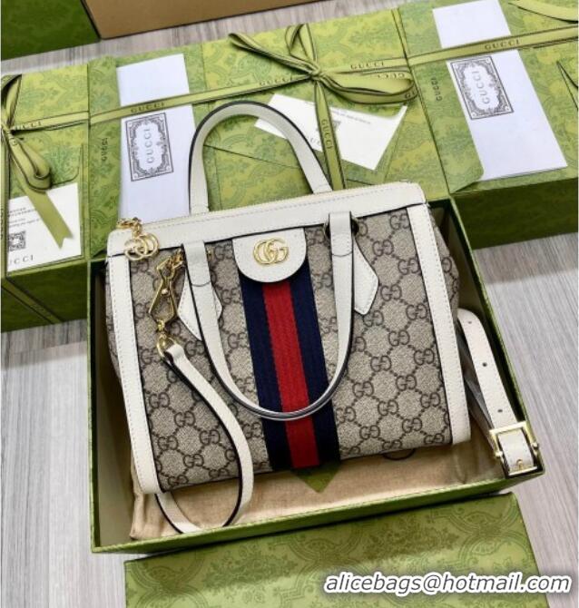 Super Quality Gucci Ophidia Small GG Canvas Tote Bag 547551 Beige/White 2025