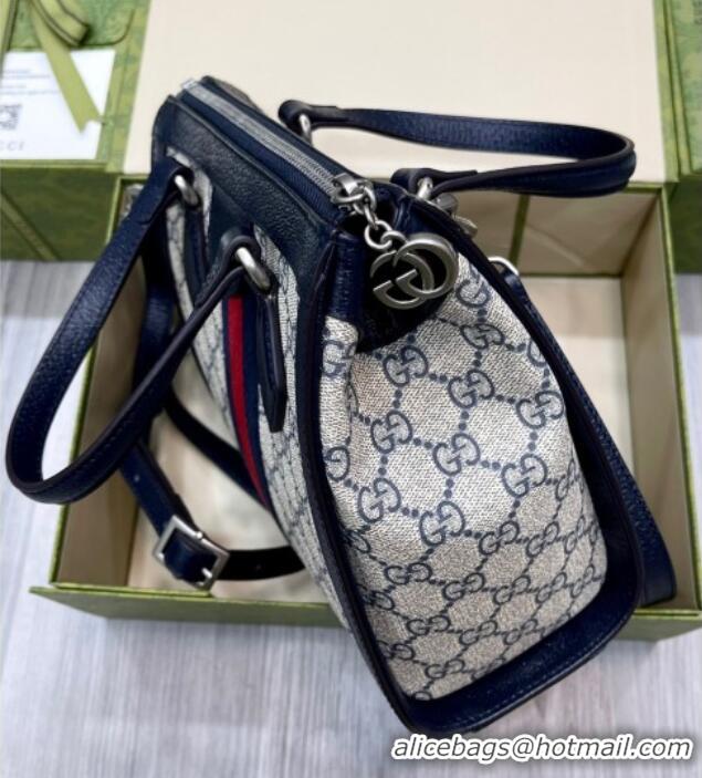 Top Quality Gucci Ophidia Small GG Canvas Tote Bag 547551 Beige/Blue 2025