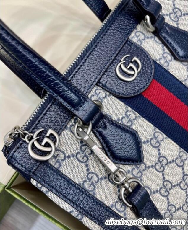 Top Quality Gucci Ophidia Small GG Canvas Tote Bag 547551 Beige/Blue 2025