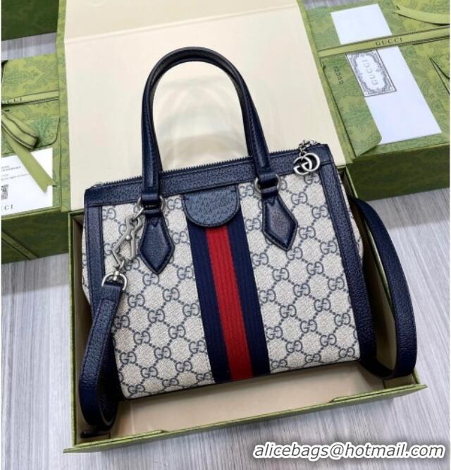 Top Quality Gucci Ophidia Small GG Canvas Tote Bag 547551 Beige/Blue 2025
