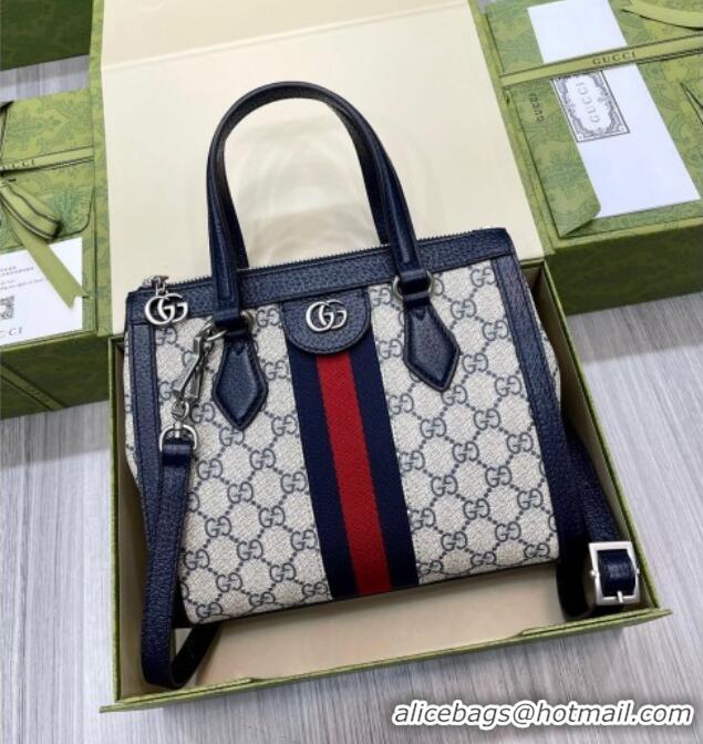 Top Quality Gucci Ophidia Small GG Canvas Tote Bag 547551 Beige/Blue 2025