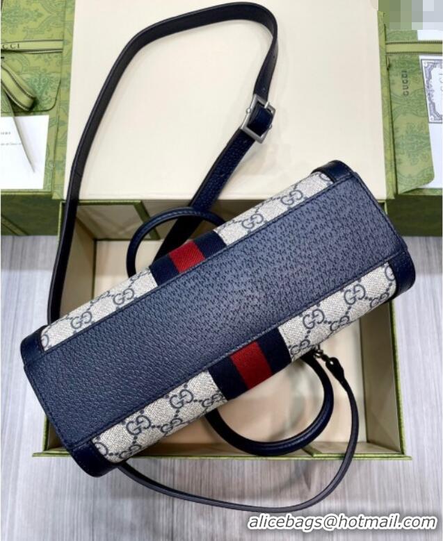 Top Quality Gucci Ophidia Small GG Canvas Tote Bag 547551 Beige/Blue 2025