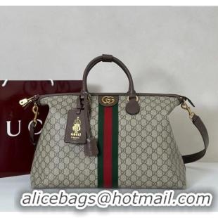 Shop Discount Gucci Savoy GG Canvas medium duffle bag 834469 Beige/Brown 2025