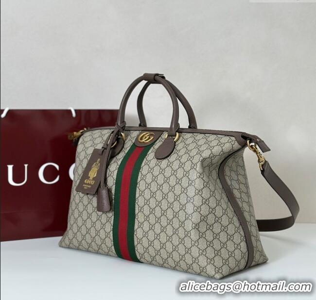 Shop Discount Gucci Savoy GG Canvas medium duffle bag 834469 Beige/Brown 2025