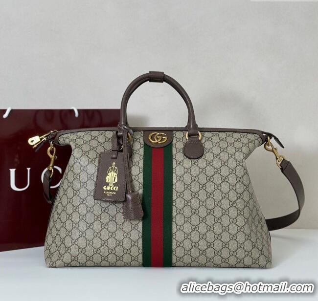 Shop Discount Gucci Savoy GG Canvas medium duffle bag 834469 Beige/Brown 2025