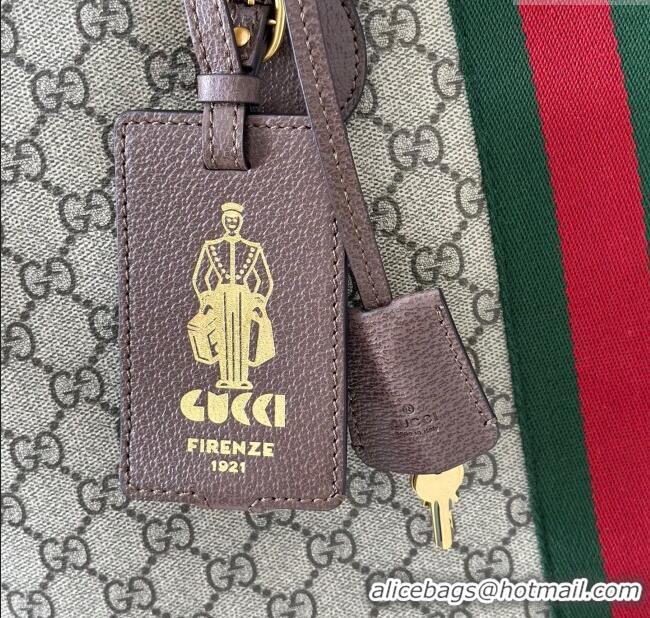 Shop Discount Gucci Savoy GG Canvas medium duffle bag 834469 Beige/Brown 2025