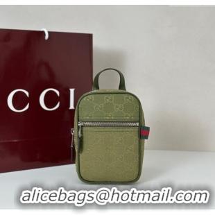 Promotional Gucci Mens GG Canvas Mini Sling Bag 834258 Green 2025