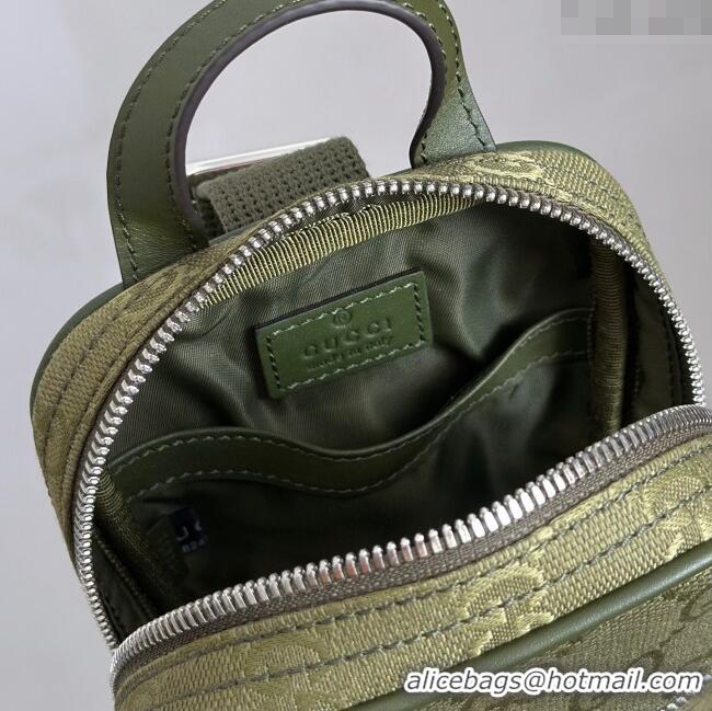 Promotional Gucci Mens GG Canvas Mini Sling Bag 834258 Green 2025
