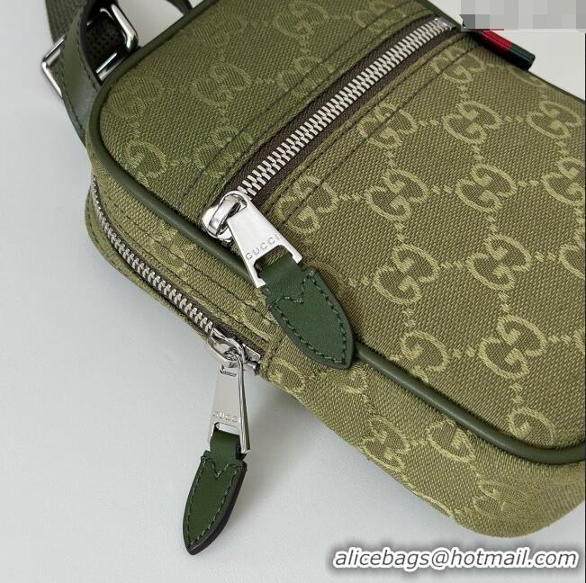 Promotional Gucci Mens GG Canvas Mini Sling Bag 834258 Green 2025