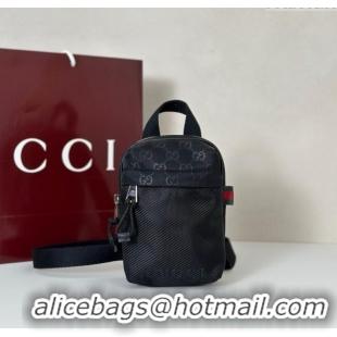 Buy Cheapest Gucci Mens Nexus GG mini sling bag ‎834274 Black 2025