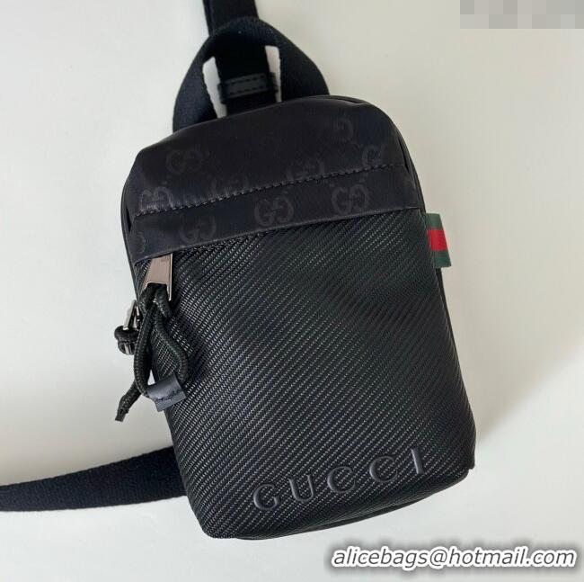 Buy Cheapest Gucci Mens Nexus GG mini sling bag ‎834274 Black 2025