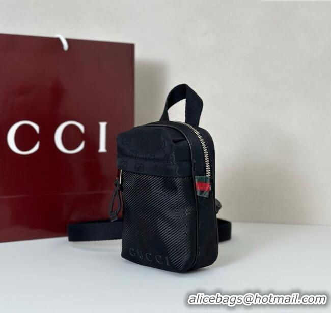 Buy Cheapest Gucci Mens Nexus GG mini sling bag ‎834274 Black 2025