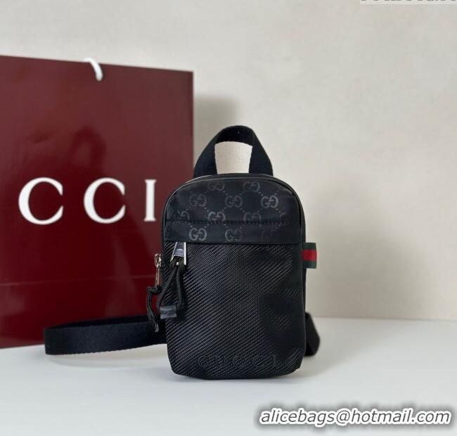 Buy Cheapest Gucci Mens Nexus GG mini sling bag ‎834274 Black 2025