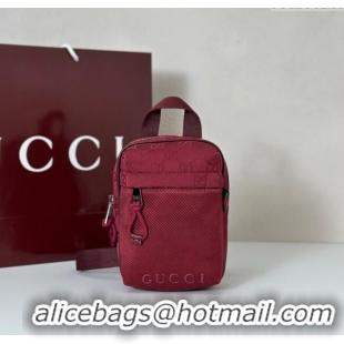 Luxury Classic Gucci Mens Nexus GG mini sling bag 834274 Red 2025