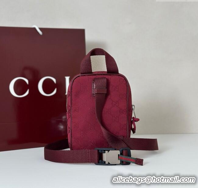 Luxury Classic Gucci Mens Nexus GG mini sling bag 834274 Red 2025