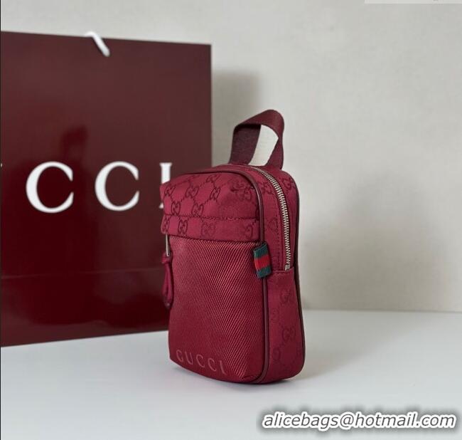Luxury Classic Gucci Mens Nexus GG mini sling bag 834274 Red 2025