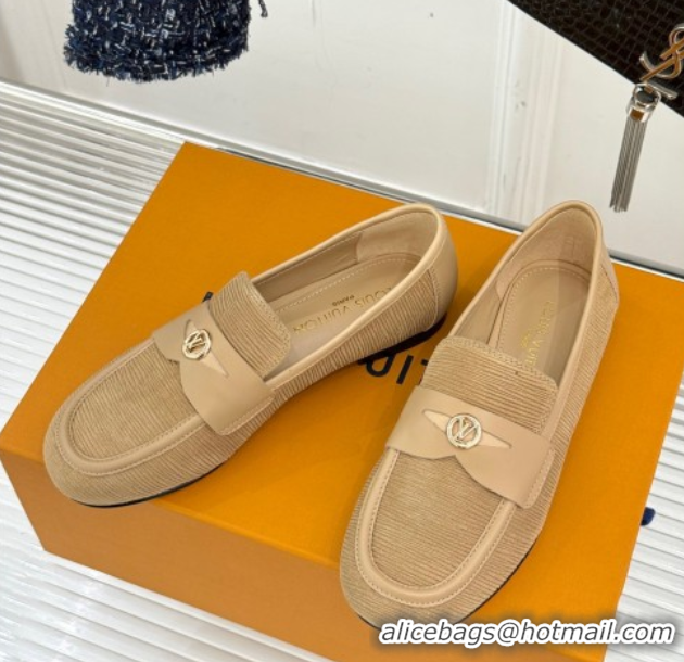 Discount Louis Vuitton Soho Flat Loafers in Epi Suede Beige 2025 1AGZTY