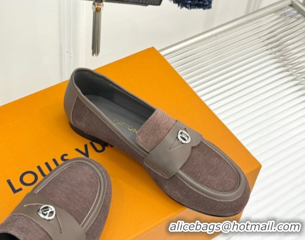 Luxury Cheap Louis Vuitton Soho Flat Loafers in Epi Suede Brown 2025 1AGZTY