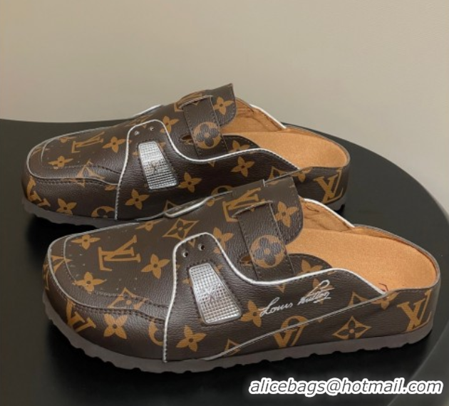 Top Design Louis Vuitton x Birkenstock Boston Platform Mules in Monogram Canvas 0714005