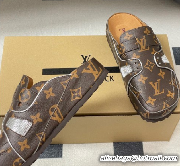Top Design Louis Vuitton x Birkenstock Boston Platform Mules in Monogram Canvas 0714005