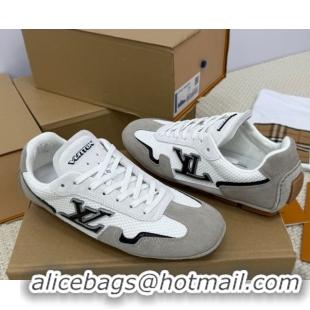 Perfect Louis Vuitton LV Rally Sneakers in Suede and Mesh Grey 2025 1AHTZI