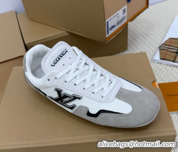 Perfect Louis Vuitton LV Rally Sneakers in Suede and Mesh Grey 2025 1AHTZI