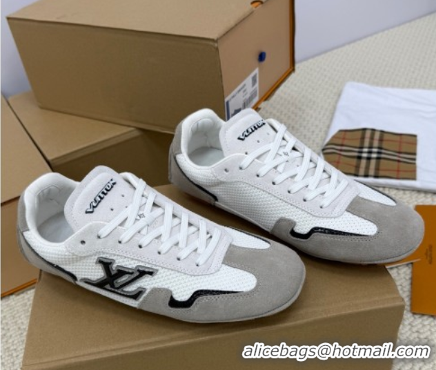 Perfect Louis Vuitton LV Rally Sneakers in Suede and Mesh Grey 2025 1AHTZI
