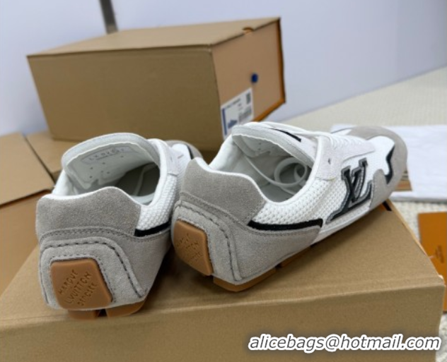 Perfect Louis Vuitton LV Rally Sneakers in Suede and Mesh Grey 2025 1AHTZI
