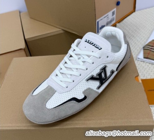 Perfect Louis Vuitton LV Rally Sneakers in Suede and Mesh Grey 2025 1AHTZI