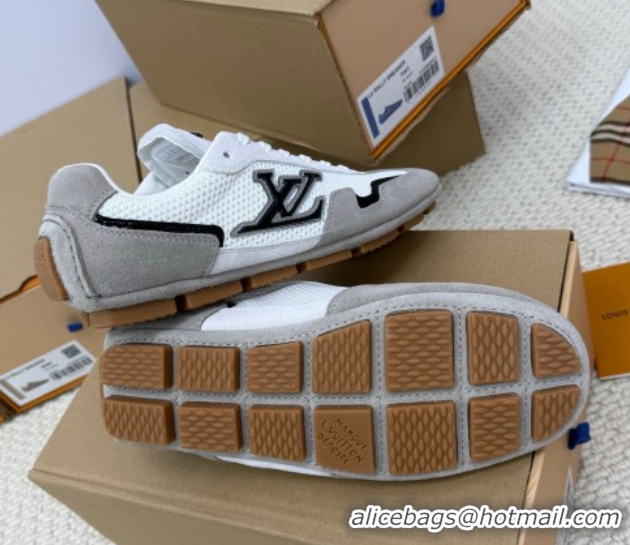 Perfect Louis Vuitton LV Rally Sneakers in Suede and Mesh Grey 2025 1AHTZI