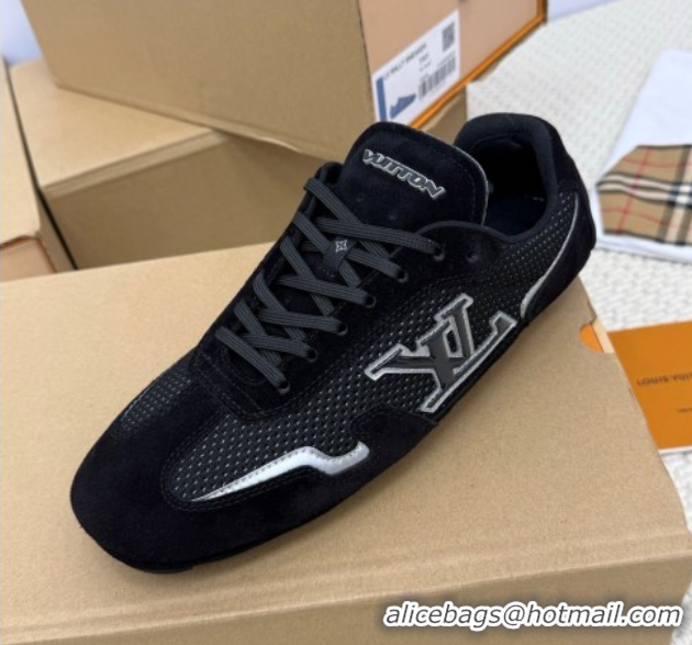 Purchase Louis Vuitton LV Rally Sneakers in Suede and Mesh Black 2025 1AHTZI 