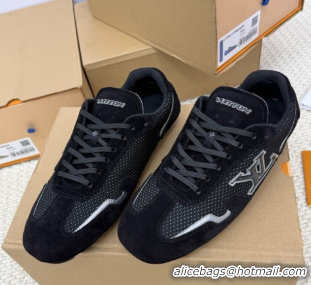 Purchase Louis Vuitton LV Rally Sneakers in Suede and Mesh Black 2025 1AHTZI 