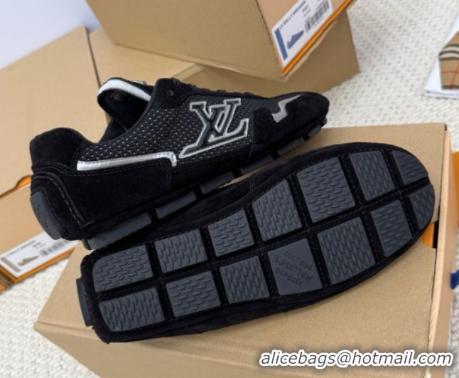 Purchase Louis Vuitton LV Rally Sneakers in Suede and Mesh Black 2025 1AHTZI 