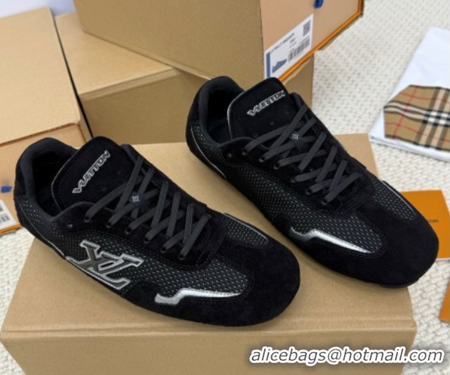 Purchase Louis Vuitton LV Rally Sneakers in Suede and Mesh Black 2025 1AHTZI 