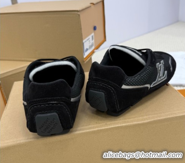 Purchase Louis Vuitton LV Rally Sneakers in Suede and Mesh Black 2025 1AHTZI 