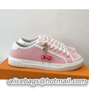 Top Grade Louis Vuitton LV Lagoon Sneakers in Monogram Denim Pink 2025 1AGYG4