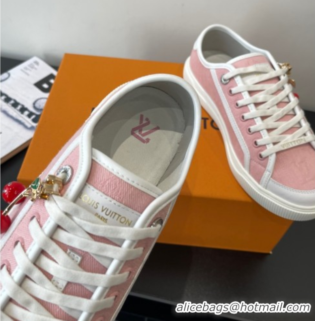 Top Grade Louis Vuitton LV Lagoon Sneakers in Monogram Denim Pink 2025 1AGYG4