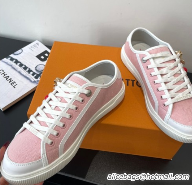 Top Grade Louis Vuitton LV Lagoon Sneakers in Monogram Denim Pink 2025 1AGYG4