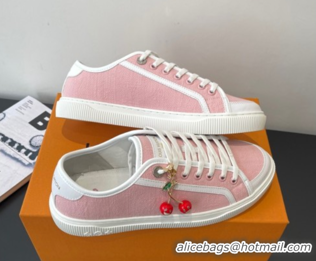 Top Grade Louis Vuitton LV Lagoon Sneakers in Monogram Denim Pink 2025 1AGYG4