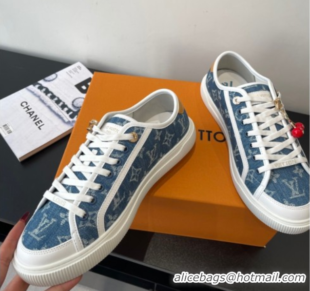 Unique Style Louis Vuitton LV Lagoon Sneakers in Monogram Denim Blue 2025 1AGYG4