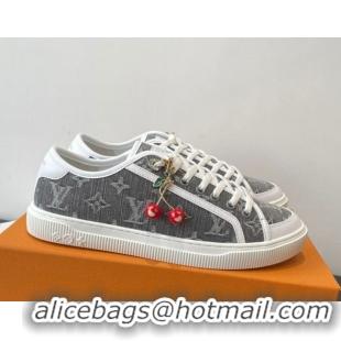 Good Quality Louis Vuitton LV Lagoon Sneakers in Monogram Denim Grey 2025 1AGYG4