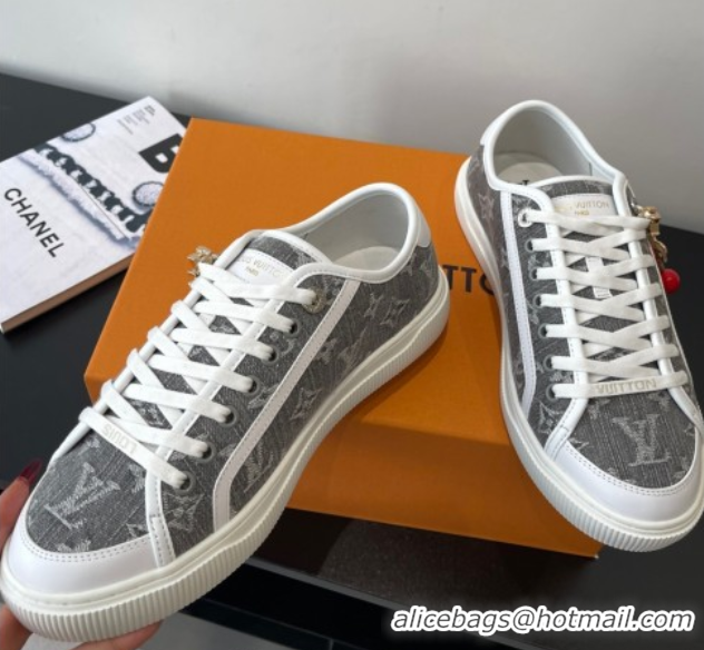 Good Quality Louis Vuitton LV Lagoon Sneakers in Monogram Denim Grey 2025 1AGYG4