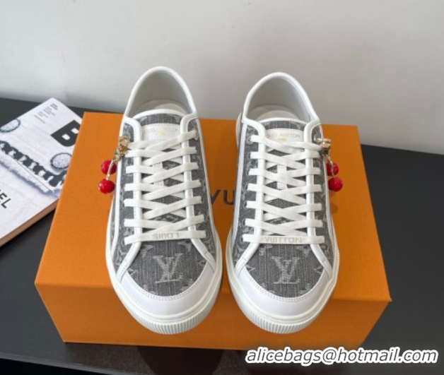 Good Quality Louis Vuitton LV Lagoon Sneakers in Monogram Denim Grey 2025 1AGYG4