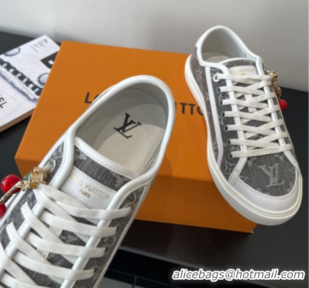 Good Quality Louis Vuitton LV Lagoon Sneakers in Monogram Denim Grey 2025 1AGYG4