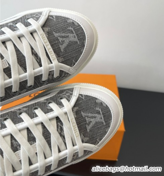 Good Quality Louis Vuitton LV Lagoon Sneakers in Monogram Denim Grey 2025 1AGYG4