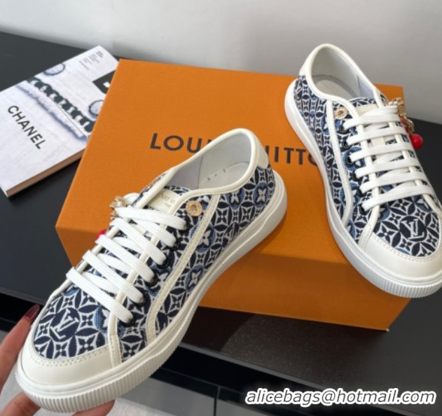 Luxurious Louis Vuitton LV Lagoon Sneakers in Monogram Canvas Blue 2025 1AGYG4