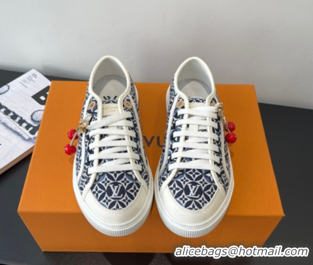 Luxurious Louis Vuitton LV Lagoon Sneakers in Monogram Canvas Blue 2025 1AGYG4