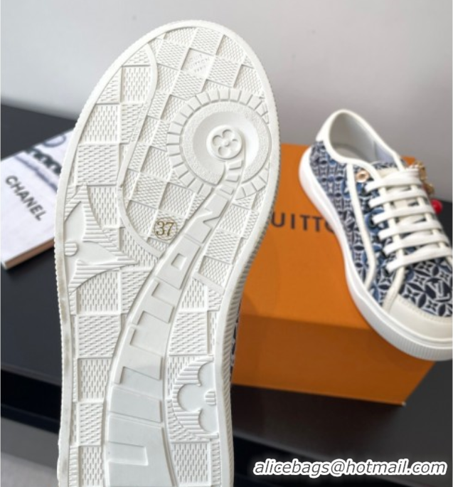 Luxurious Louis Vuitton LV Lagoon Sneakers in Monogram Canvas Blue 2025 1AGYG4
