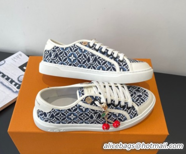 Luxurious Louis Vuitton LV Lagoon Sneakers in Monogram Canvas Blue 2025 1AGYG4
