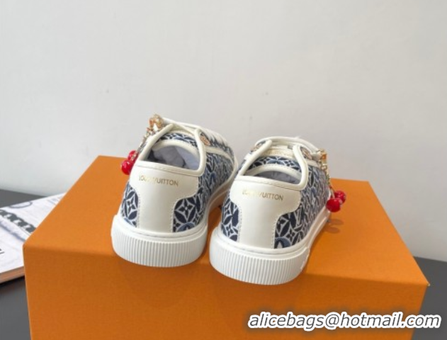 Luxurious Louis Vuitton LV Lagoon Sneakers in Monogram Canvas Blue 2025 1AGYG4